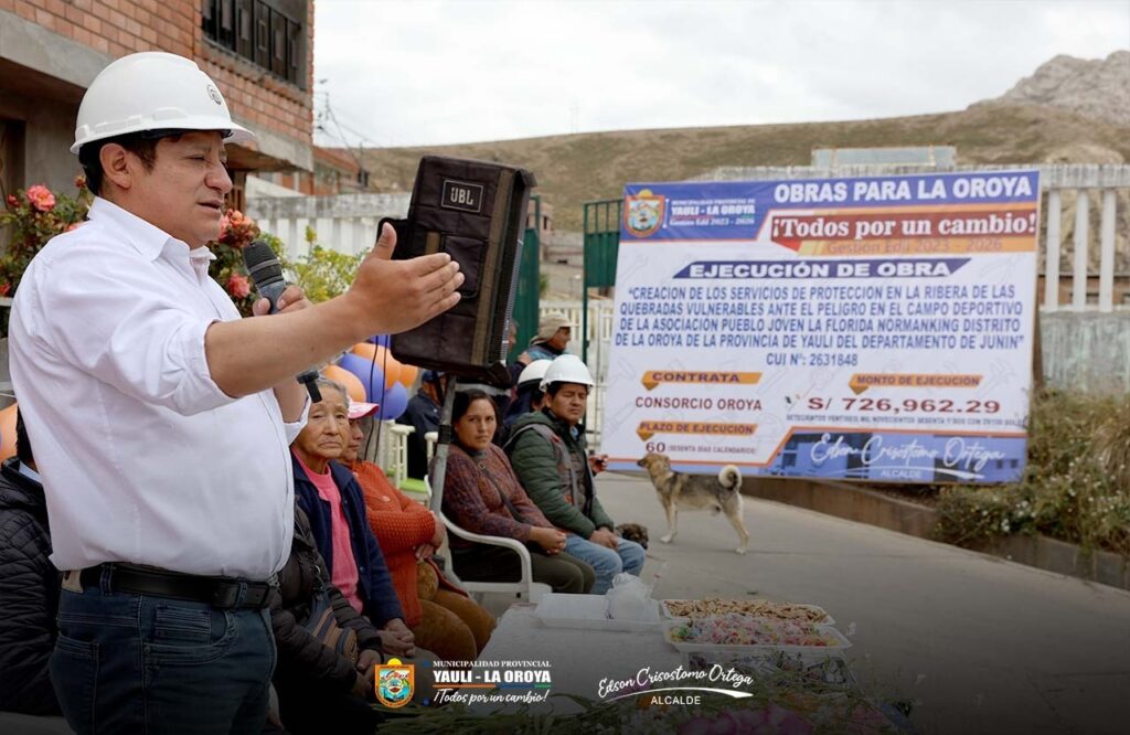 COLOCACIÓN DE PRIMERA PIEDRA E INICIO DE OBRA “CREACIÓN DE LOS SERVICIOS DE PROTECCIÓN EN EL PUEBLO JOVEN LA FLORIDA NORMANKING