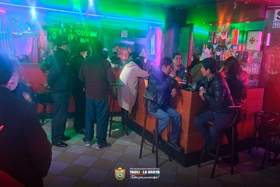 REALIZAN OPERATIVO INOPINADO EN LOCALES DE VENTA DE BEBIDAS ALCOHÓLICAS EN LA OROYA ANTIGUA