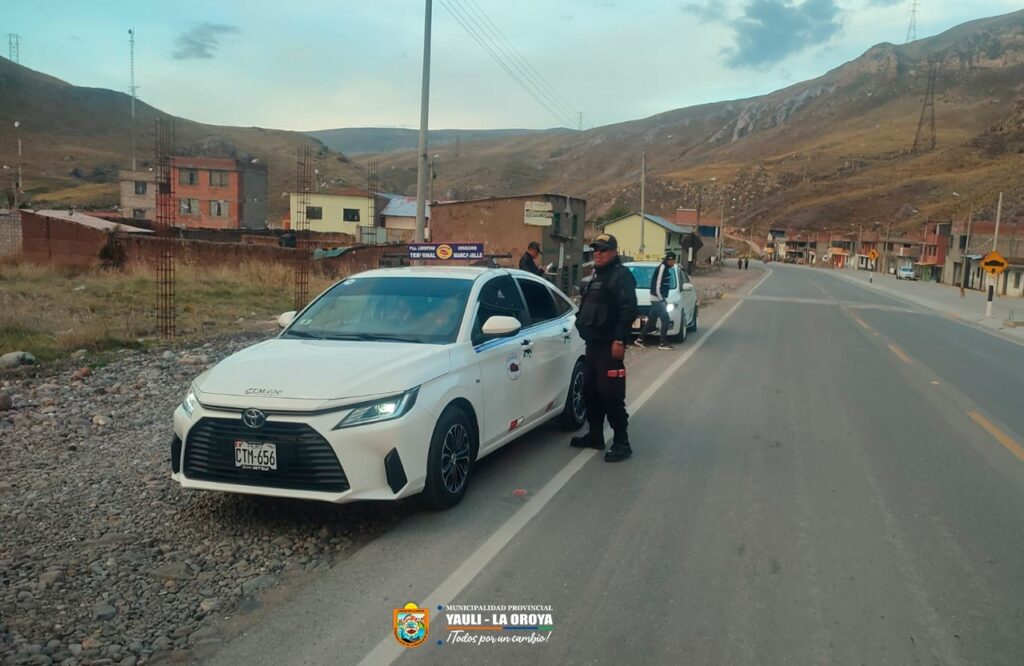 MUNICIPALIDAD PROVINCIAL DE YAULI – LA OROYA INTENSIFICA OPERATIVOS DE CONTROL AL TRANSPORTE PÚBLICO