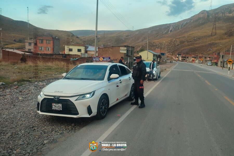 MUNICIPALIDAD PROVINCIAL DE YAULI – LA OROYA INTENSIFICA OPERATIVOS DE CONTROL AL TRANSPORTE PÚBLICO