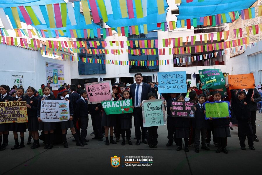MUNICIPALIDAD PROVINCIAL DE YAULI – LA OROYA DA INICIO A LA CONSTRUCCIÓN DE MODERNA COBERTURA DEPORTIVA EN LA I.E. N.° 31519 “NUESTRA SEÑORA DE FÁTIMA”