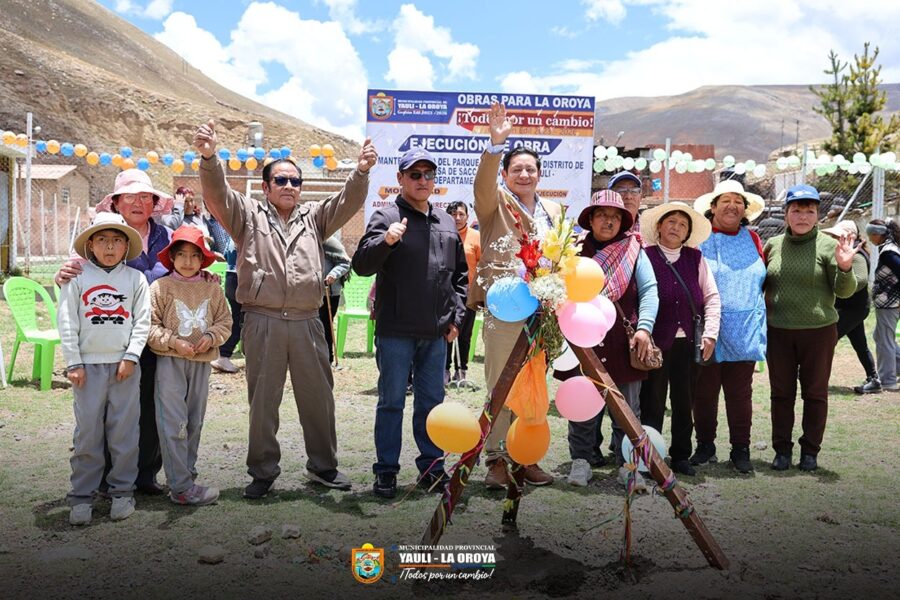 COLOCACIÓN DE PRIMERA PIEDRA DE MANTENIMIENTO DEL PARQUE TACARPANA EN EL DISTRITO DE SANTA ROSA DE SACCO